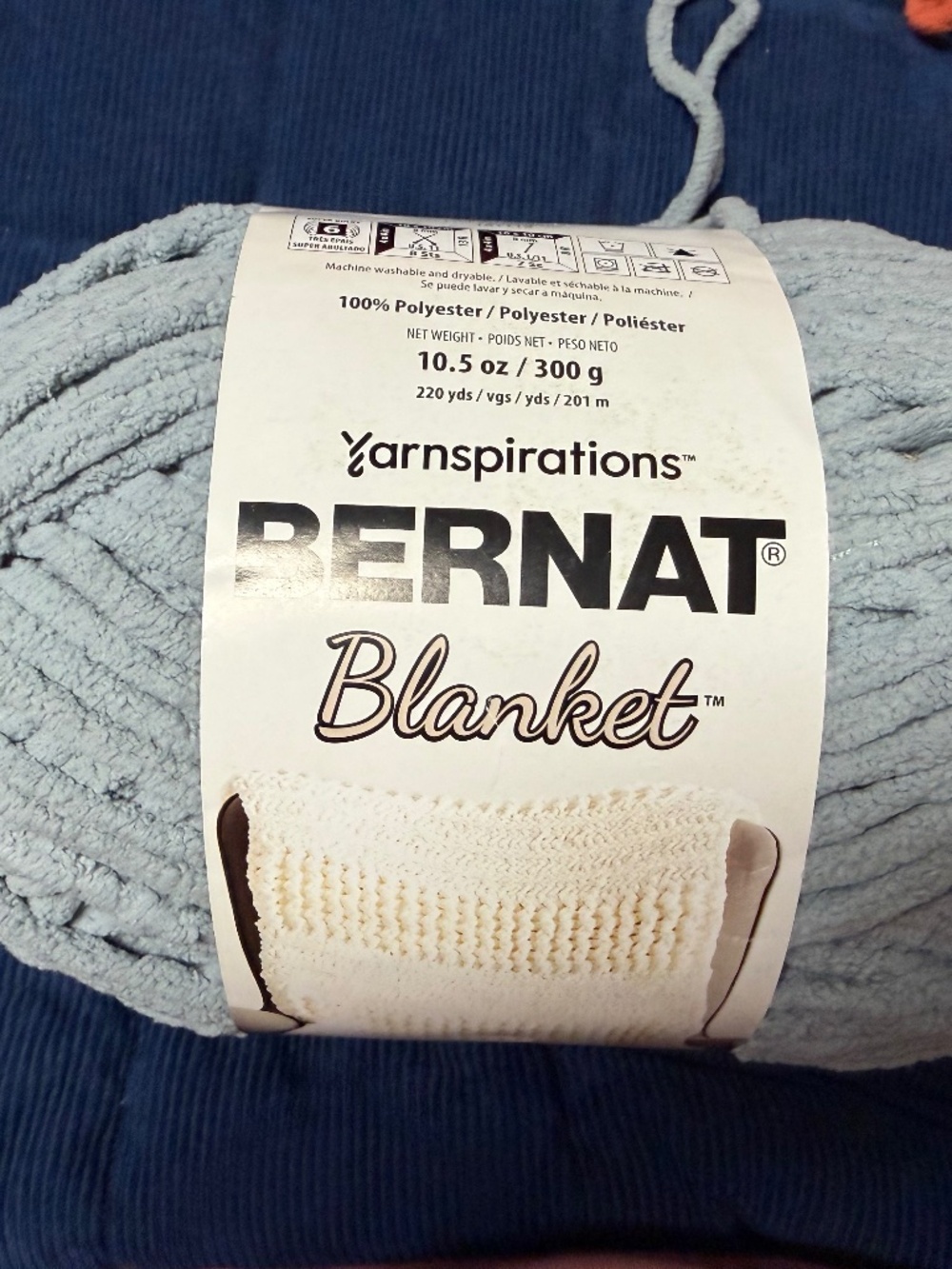 Frosted Blue Bernat Blanket Yarn